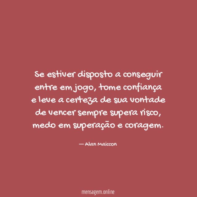 Se estiver disposto a conseguir entre em jogo