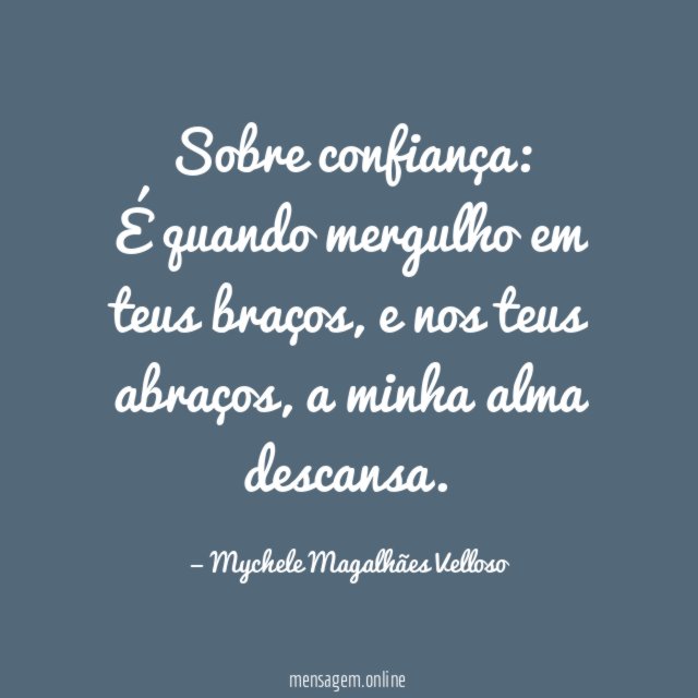 Sobre confiança