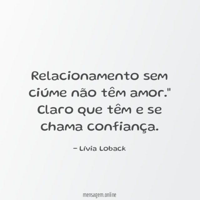 Relacionamento sem ciúme não têm amor