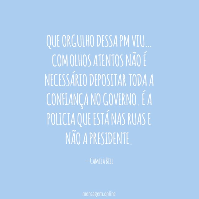 Que orgulho dessa PM viu