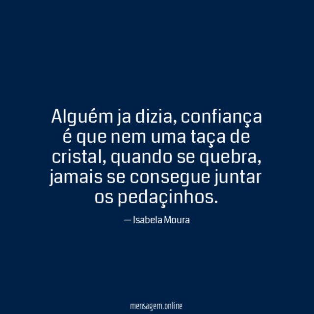 Alguém ja dizia