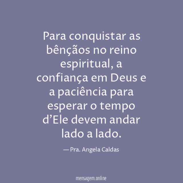 Para conquistar as bênçãos no reino espiritual