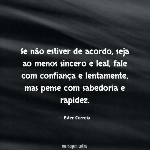 Se não estiver de acordo