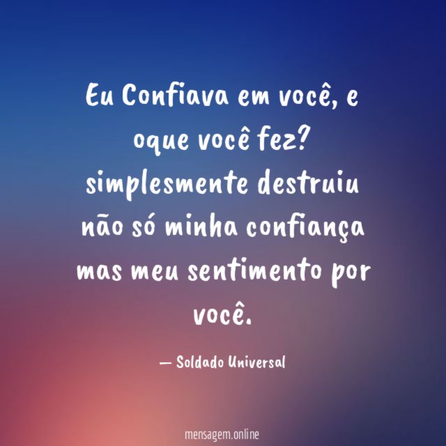 Eu Confiava em você