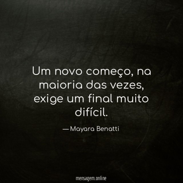 Um novo começo