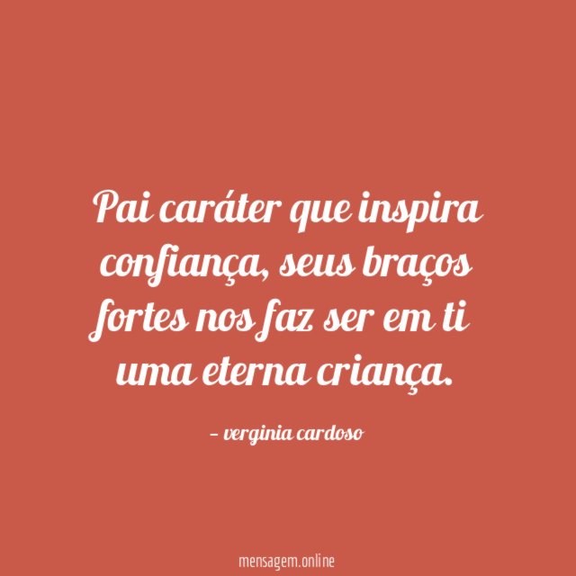 Pai caráter que inspira confiança