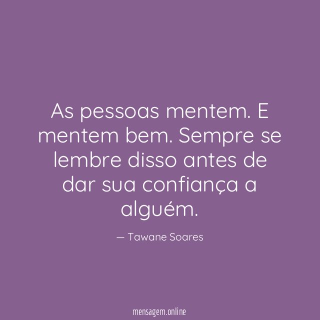 As pessoas mentem