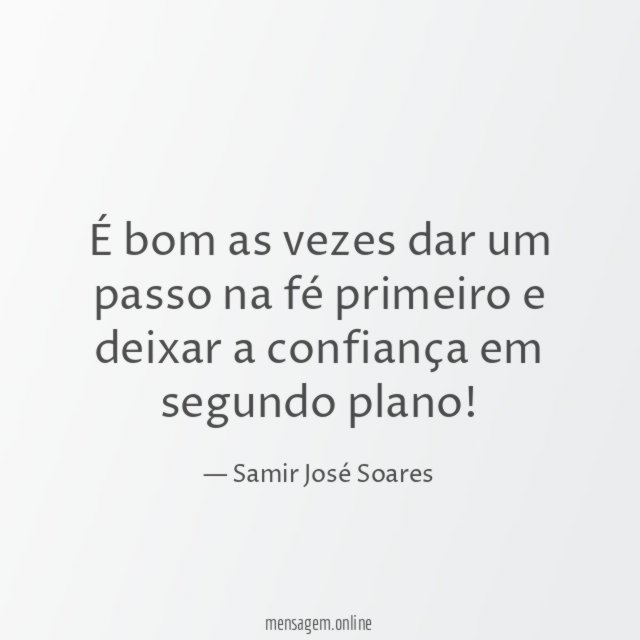 É bom as vezes dar um passo na