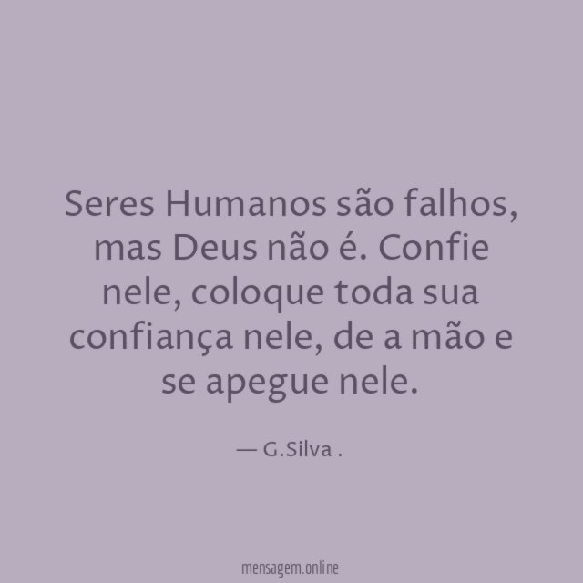 Seres Humanos são falhos