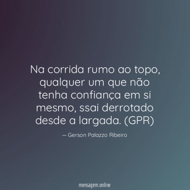 Na corrida rumo ao topo