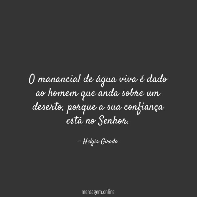 O manancial de água viva é dado ao