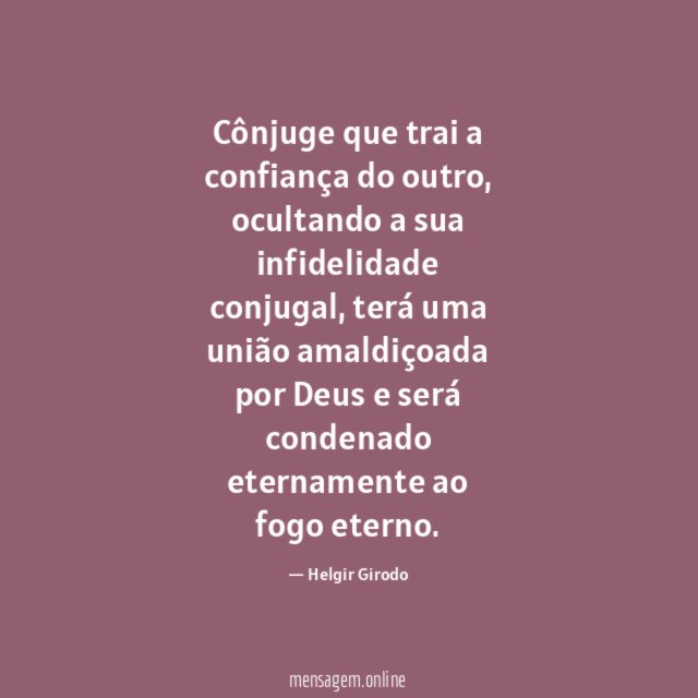 Cônjuge que trai a confiança do outro