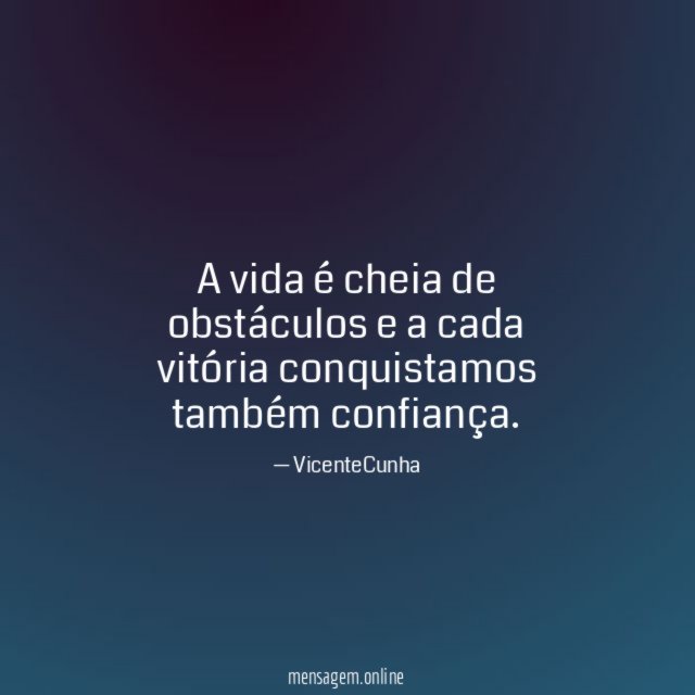 A vida é cheia de obstáculos e a