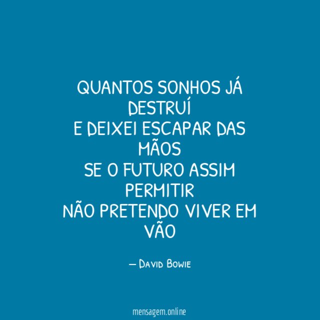 Quantos sonhos já destruí E deixei escapar das mãos Se