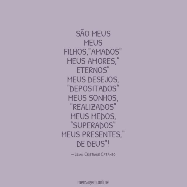 SÃO MEUS MEUS FILHOS