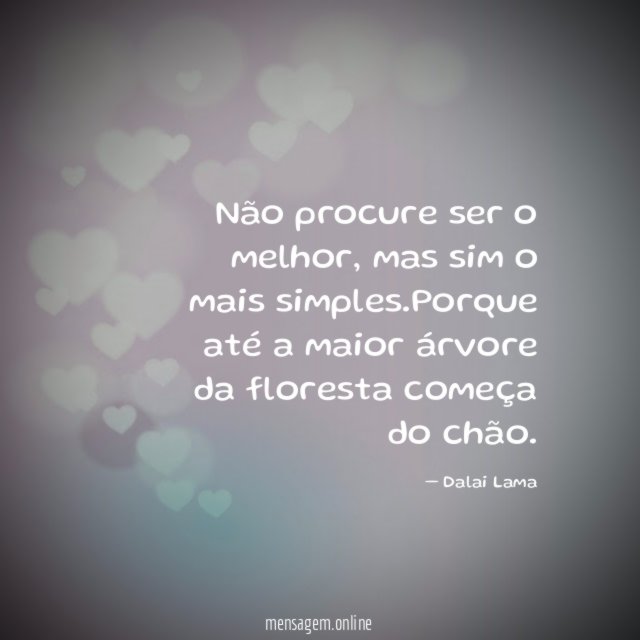 Não procure ser o melhor