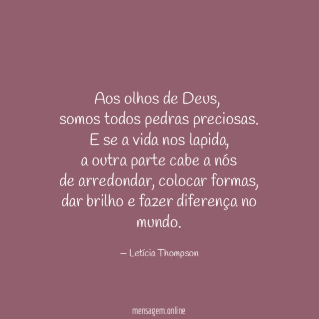 Aos olhos de Deus