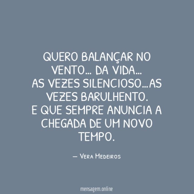 Quero balançar no vento