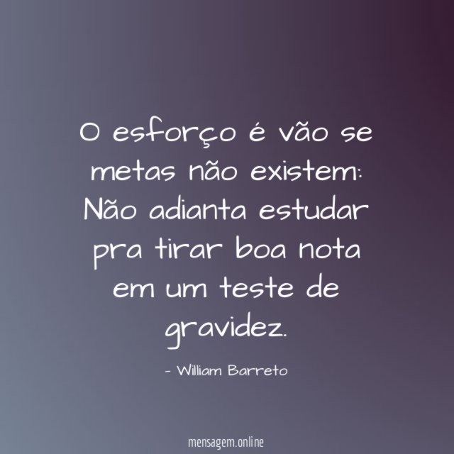 O esforço é vão se metas não existem