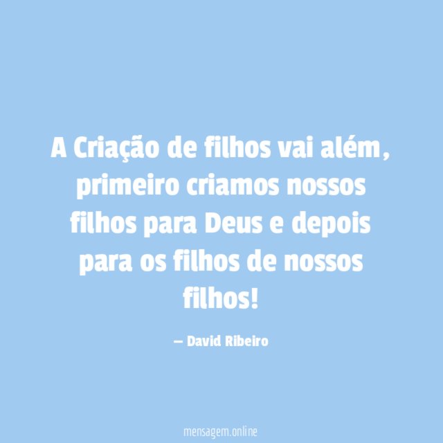 A Criação de filhos vai além