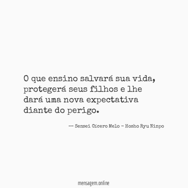 O que ensino salvará sua vida