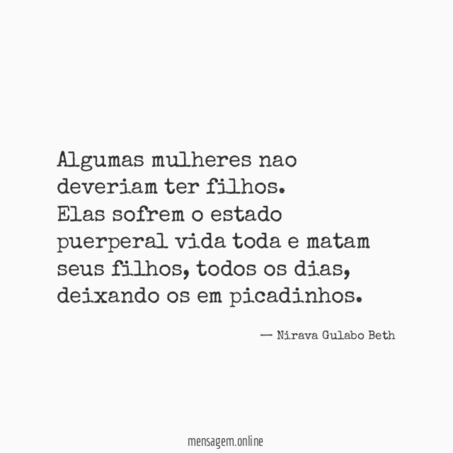 Algumas mulheres nao deveriam ter filhos