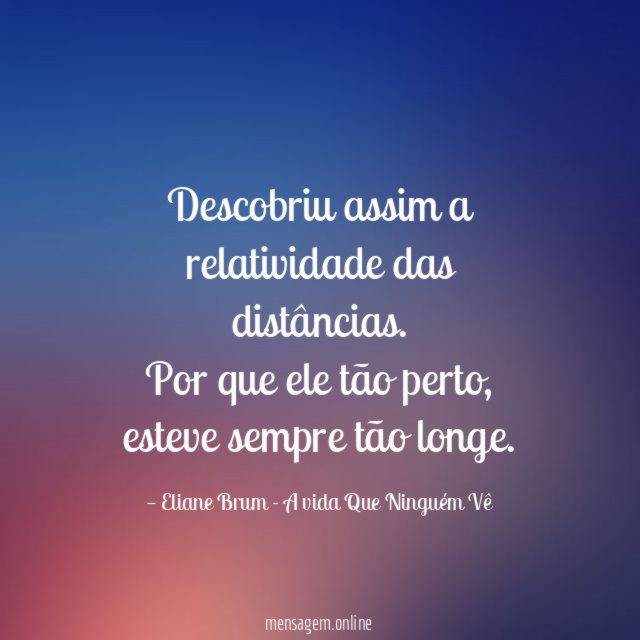 Descobriu assim a relatividade das distâncias