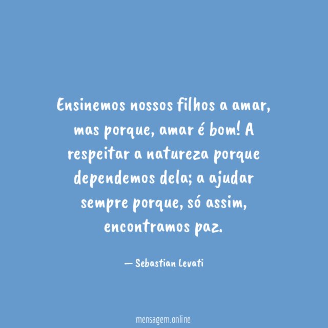 Ensinemos nossos filhos a amar