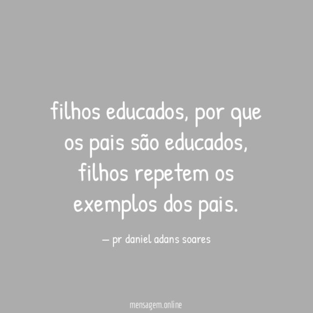 filhos educados