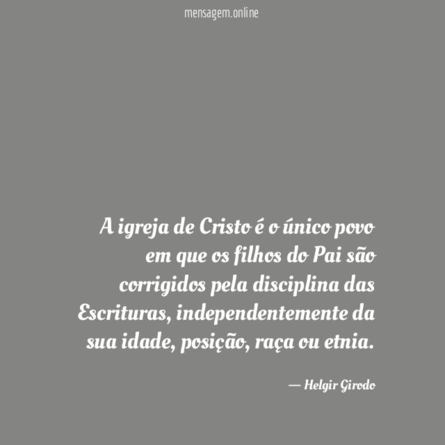 A igreja de Cristo é o único povo