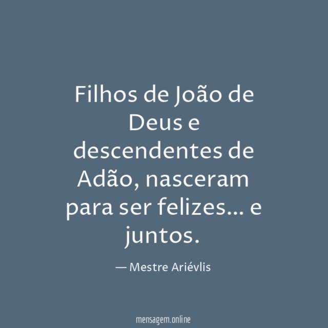 Filhos de João de Deus e descendentes de Adão