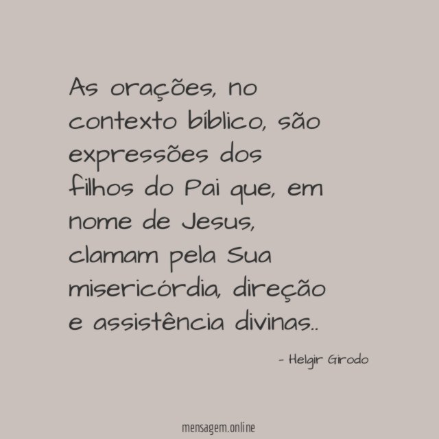 As orações