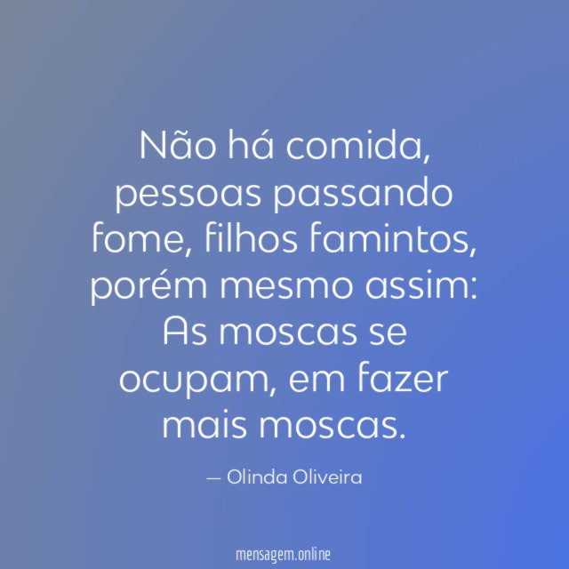 Não há comida