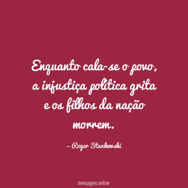 Enquanto cala-se o povo