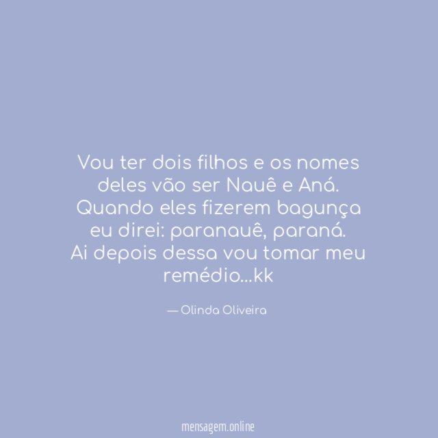Vou ter dois filhos e os nomes deles