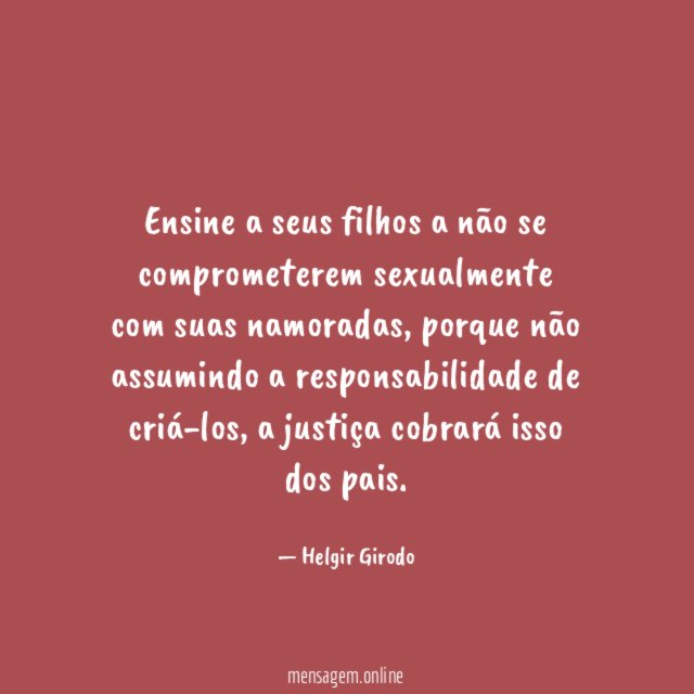 Ensine a seus filhos a não se comprometerem