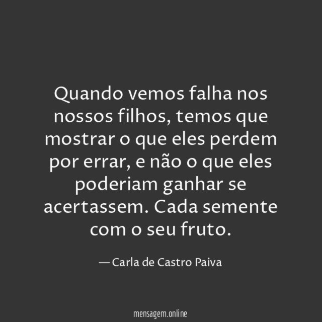 Quando vemos falha nos nossos filhos