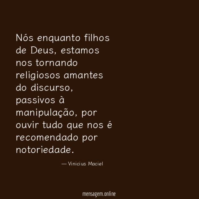 Nós enquanto filhos de Deus