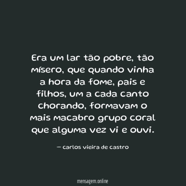 Era um lar tão pobre