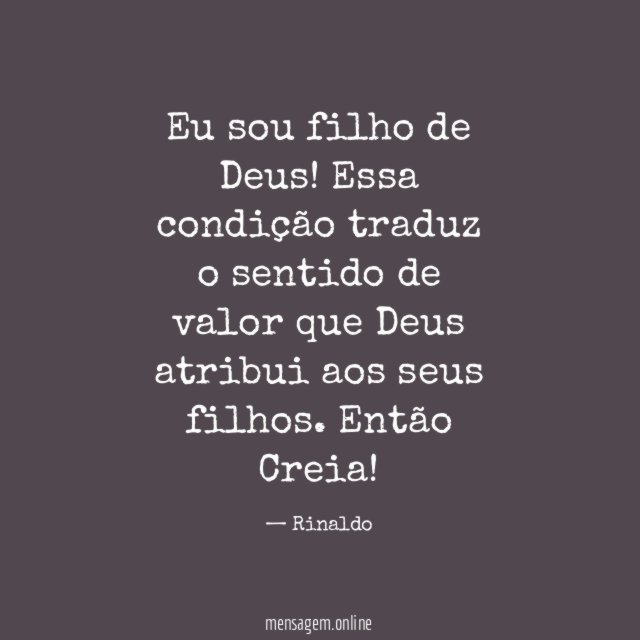 Eu sou filho de Deus
