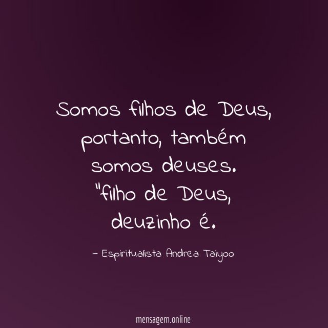 Somos filhos de Deus