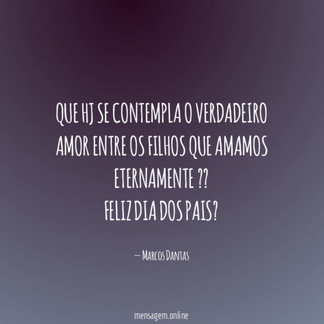 Que hj se contempla o verdadeiro amor entre