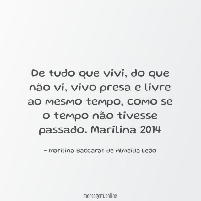 De tudo que vivi