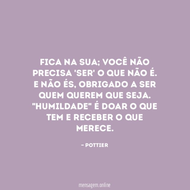 Fica na sua