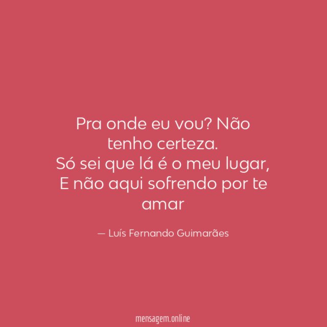 Pra onde eu vou