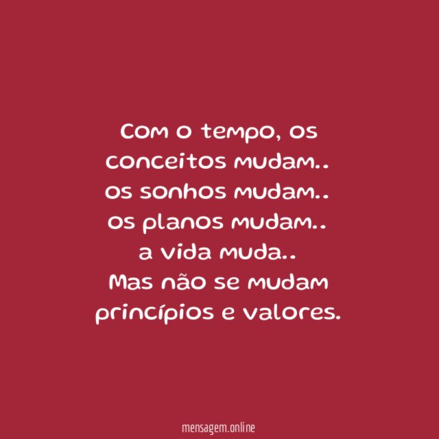 Com o tempo