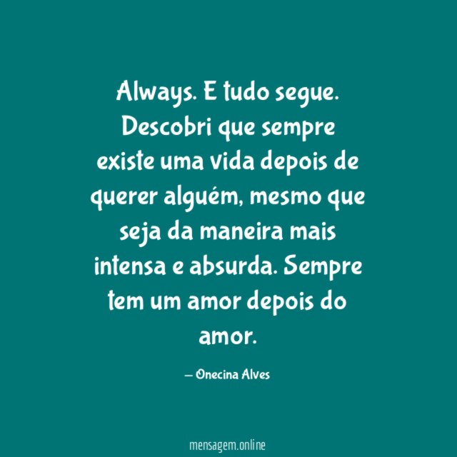 Always.