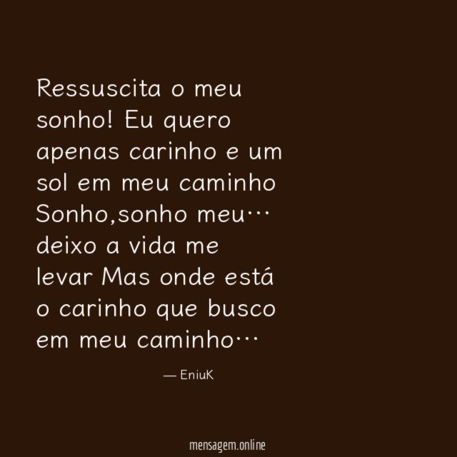 Ressuscita o meu sonho