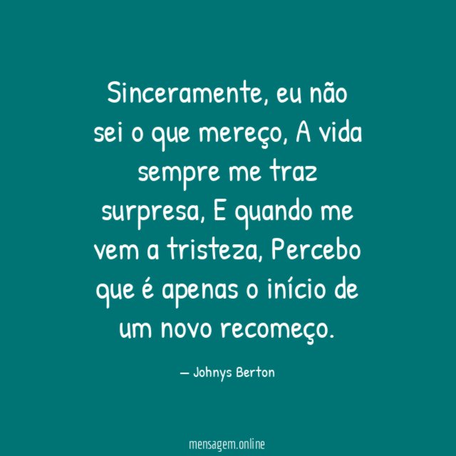Sinceramente