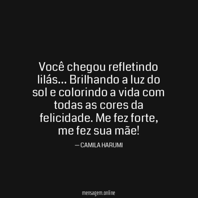 Você chegou refletindo lilás